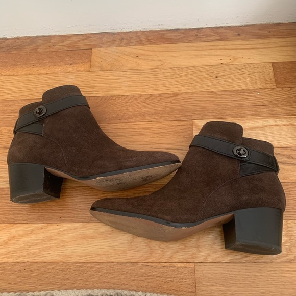 Coach Patricia chocolate suede bootie - Picture 6 of 7